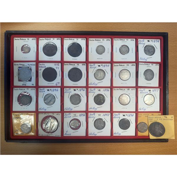 SOUTH AFRICA: LOT of 25 coins