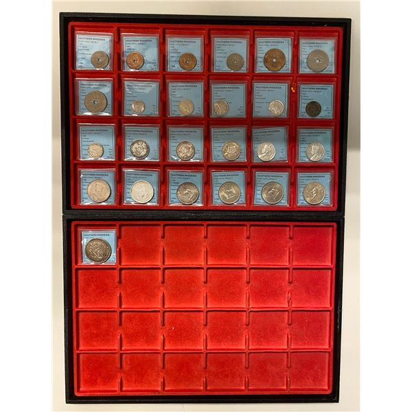 SOUTHERN RHODESIA: LOT of 25 coins