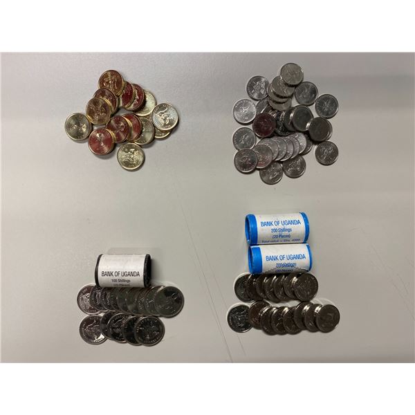 UGANDA: LOT of 134 coins