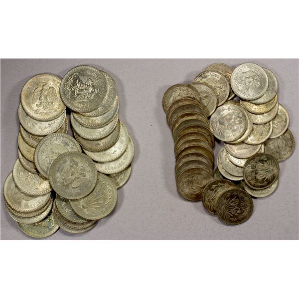 MEXICO: LOT of 59 silver coins