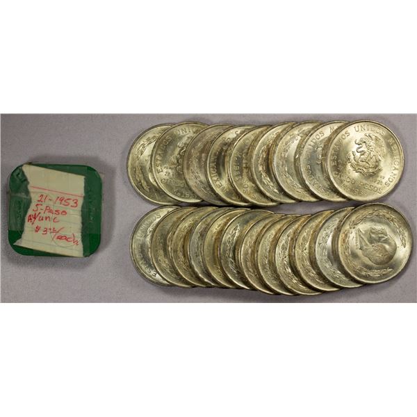 MEXICO: LOT of 21 silver coins
