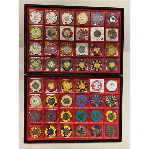 PUERTO RICO: LOT of 89 casino chips and tokens
