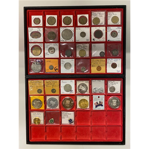 PUERTO RICO, ETC.: LOT of 39 tokens