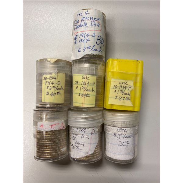 UNITED STATES: LOT of 124 silver coins