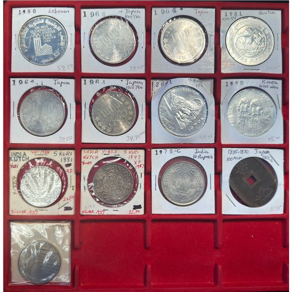 ASIA: LOT of 13 coins