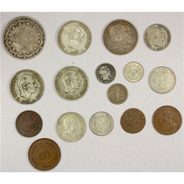 ASIA AND OCEANIA: LOT of 16 coins