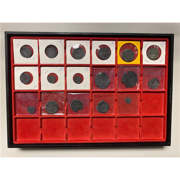 BRUNEI: LOT of 17 tin coins