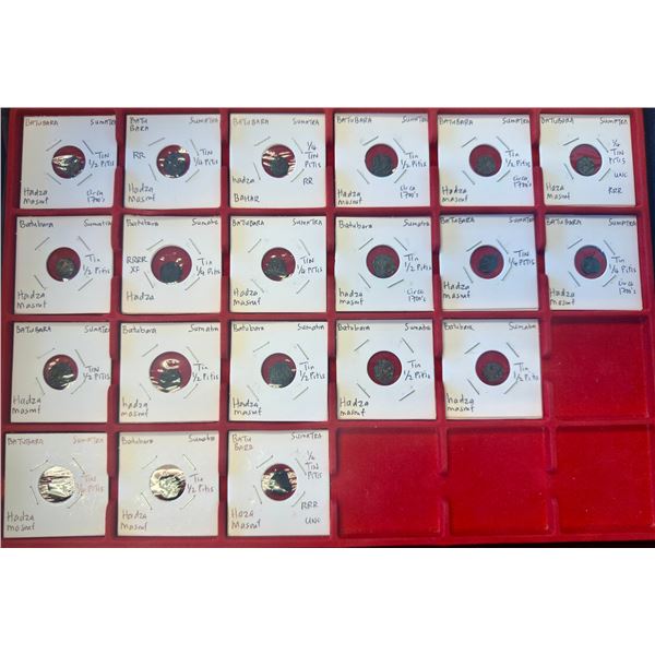 INDONESIA: BATUBARA: LOT of 19 tin coins