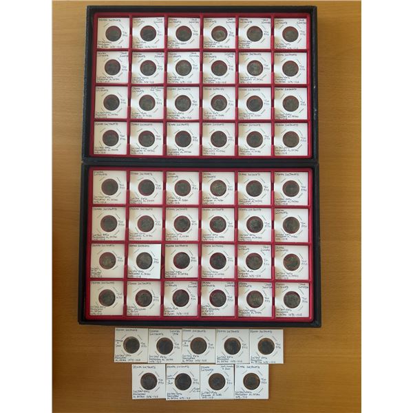 INDONESIA: DEMAK: LOT of 57 tin pitis