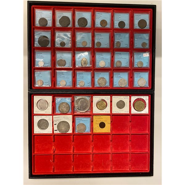 MOROCCO: LOT of 34 coins and tokens