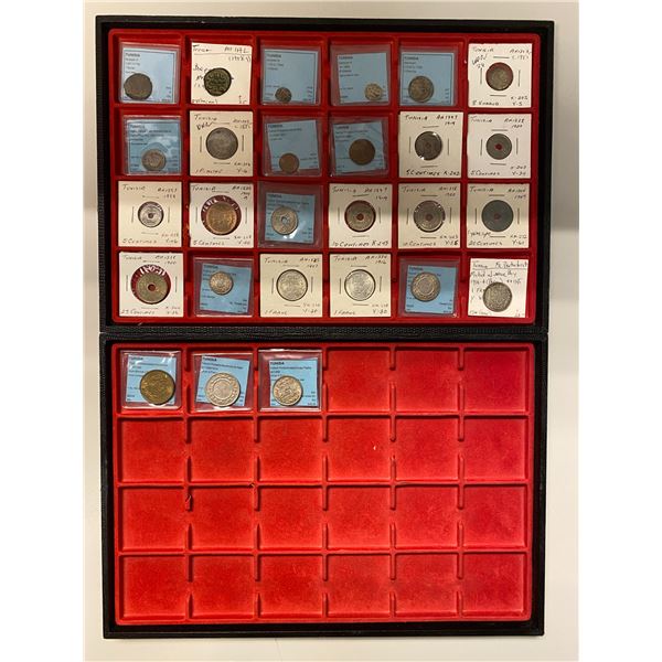 TUNISIA: LOT of 27 coins