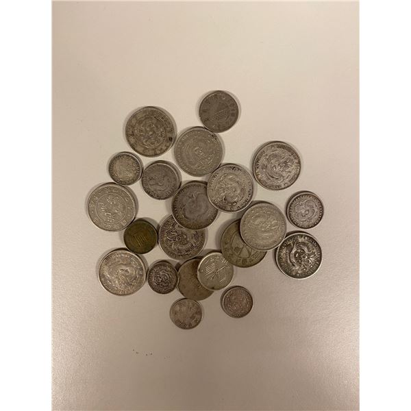 CHINA: LOT of 21 machine-struck coins