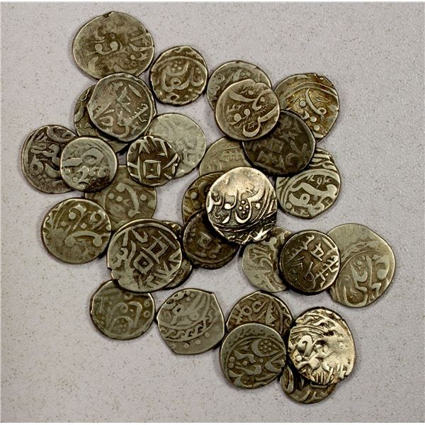 CHINA: SINKIANG: LOT of 30 AR 1/2 miscals