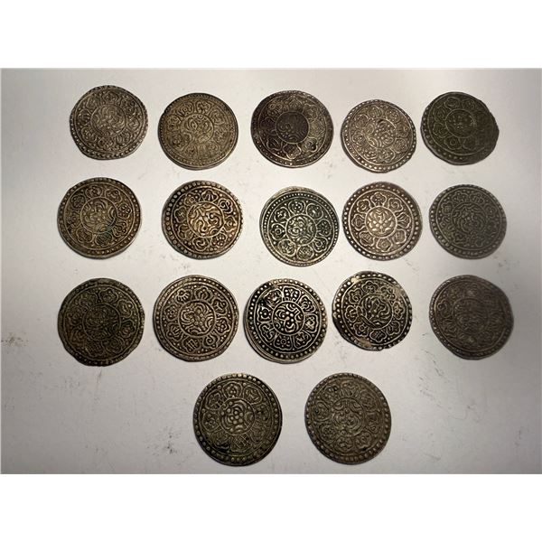 CHINA: TIBET: LOT of 17 BI tangkas