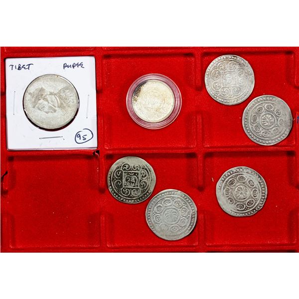 CHINA: TIBET: LOT of 7 coins