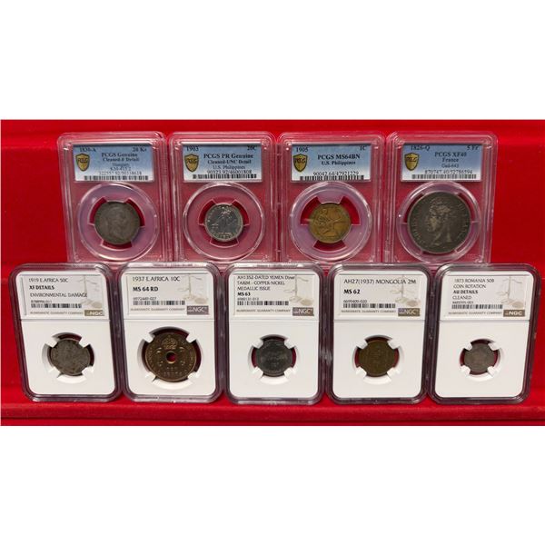 WORLDWIDE: LOT of 9 coins