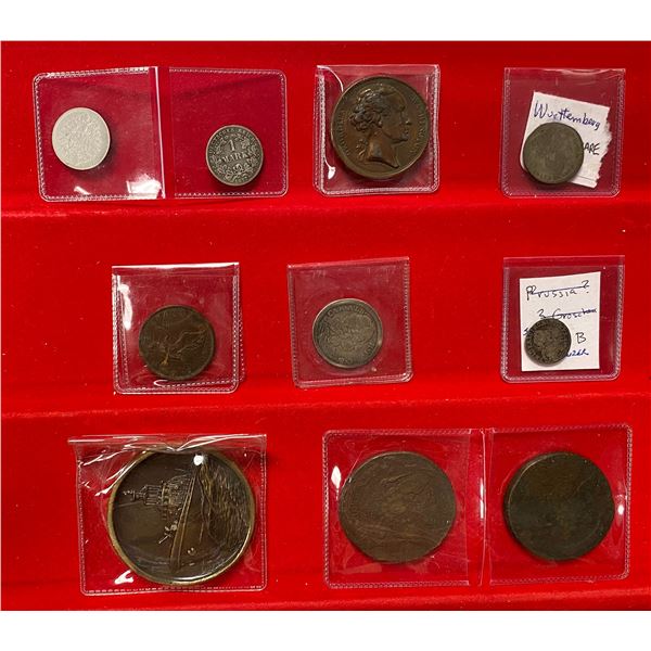 WORLDWIDE: LOT of 10 coins and medals