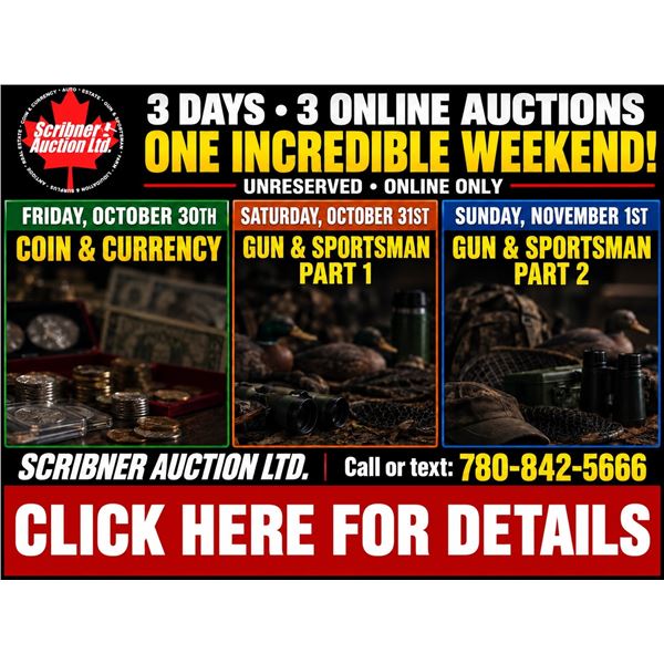 Friday Evening : Coin & Currency Auction : Oct 30th @ 6pm