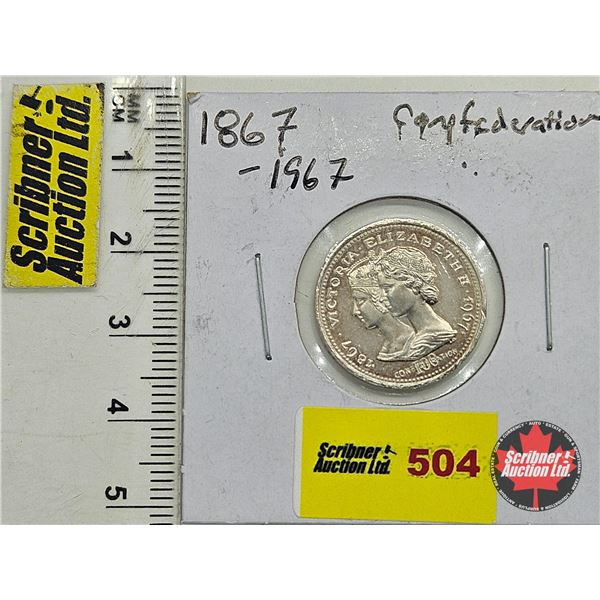 Commemorative Medal : 1967 : Two Queens  (Comp: Nickel Silver : 20mm)