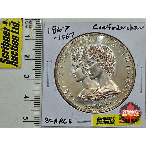 Commemorative Medal : 1967 : Two Queens  (Comp: Silver Plated Copper : 38.33mm)