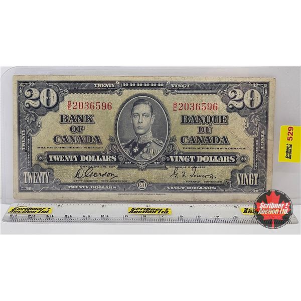 Bank of Canada $20 Bill : Gordon/Towers #BE2036596