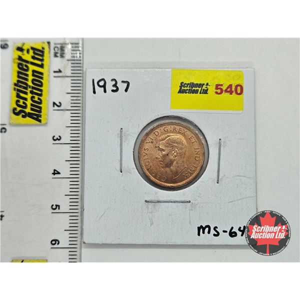 Canada One Cent 1937