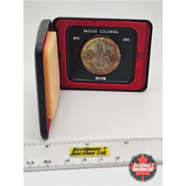 RCM Canada Silver Dollar : British Columbia 1871-1971 (Black Case)