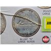 Image 4 : Canada 1965 Canadian Silver Dollars Types (4 Encased)  (Note : Case Cracked)