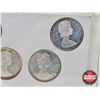 Image 8 : Canada 1965 Canadian Silver Dollars Types (4 Encased)  (Note : Case Cracked)