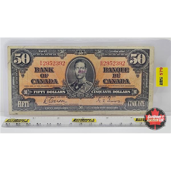 Bank of Canada $50 Bill 1937 : Gordon/Towers #BH2952392