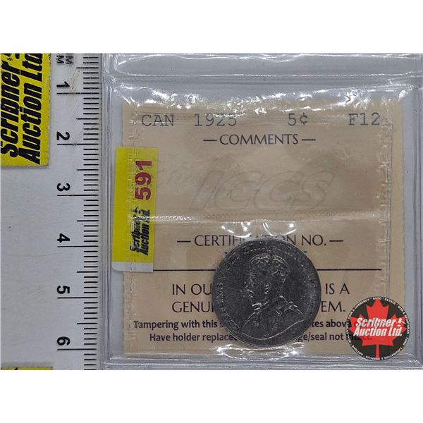 Canada Five Cent 1925 (ICCS Cert : F12)