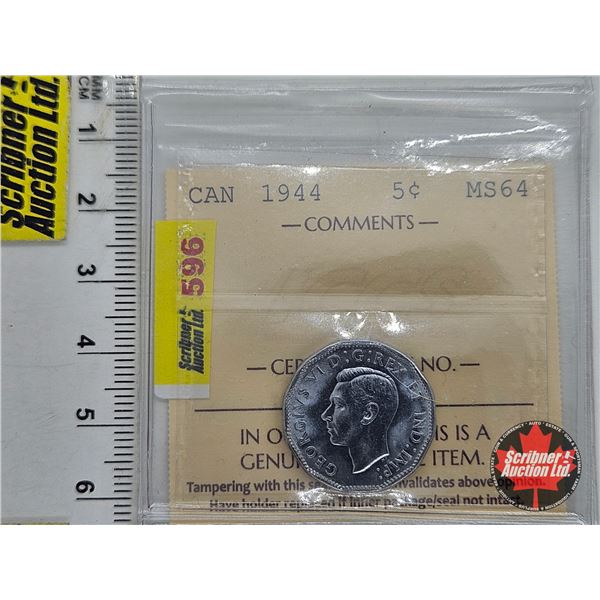 Canada Five Cent 1944 (ICCS Cert : MS64)