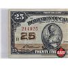 Image 2 : Dominion of Canada Twenty Five Cent "Shinplaster" 1923 : McCavour/Saunders #214925