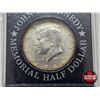Image 2 : USA JOHN F KENNEDY Memorial Half Dollar 1964 "Commemorated by THE SINGER COMPANY ~ MAY, 1964"
