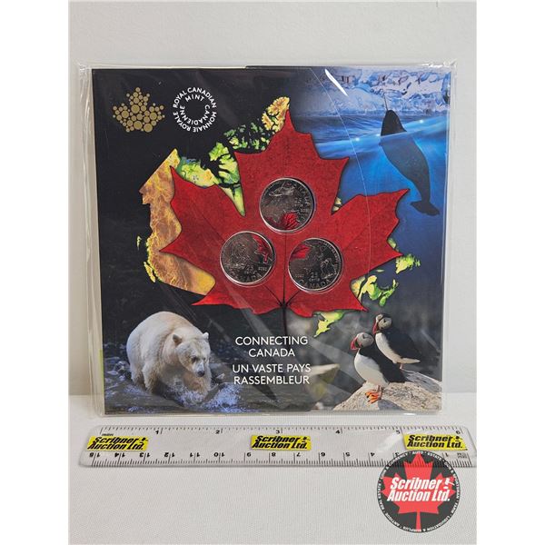 RCM Canada 2020 : 25-Cent Three-Coin Set : Connecting Canada (Unopened)
