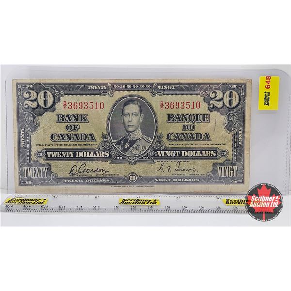 Bank of Canada $20 Bill : Gordon/Towers #BE3693510