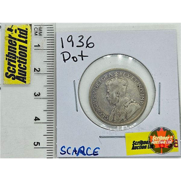 Canada Twenty Five Cent 1936 Dot