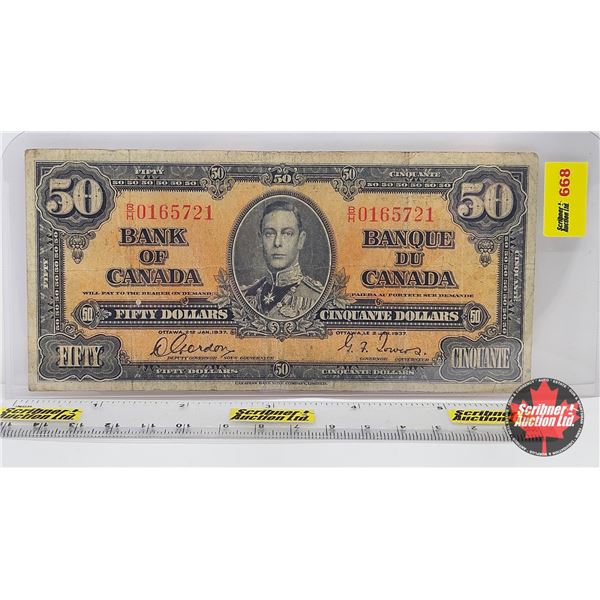 Bank of Canada $50 Bill : Gordon/Towers #BH0165721