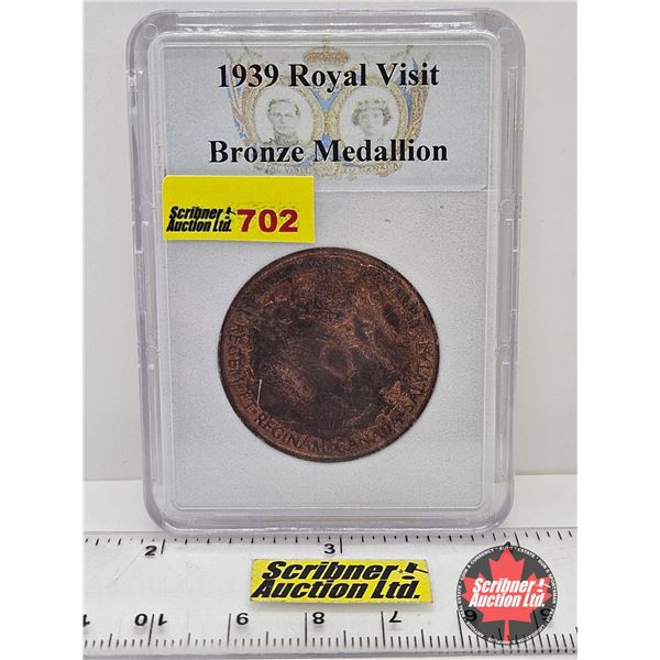 Bronze Medallion 1939 Royal Visit