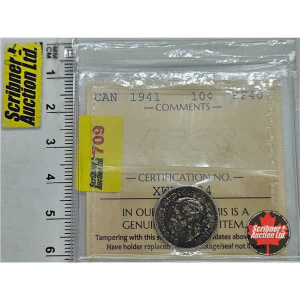 Canada Ten Cent 1941 (ICCS Cert : EF40)