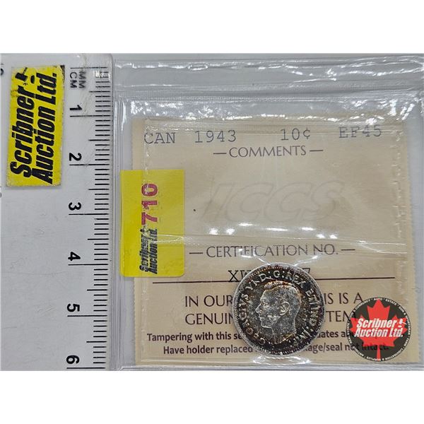 Canada Ten Cent 1943 (ICCS Cert : EF45)