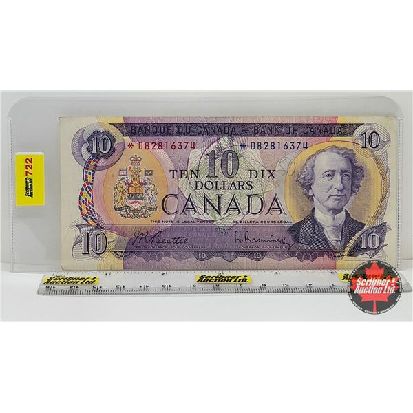 Canada $10 Bill 1971 *Replacement : Beattie/Rasminsky # *DB2816374