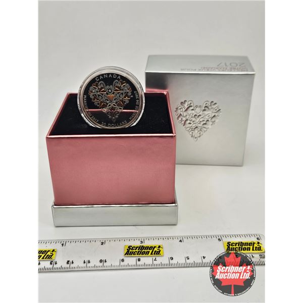 RCM Canada 2017 : $20 Fine Silver Coin : Best Wishes on Your Wedding Day (COA #2122 : 99.99%)