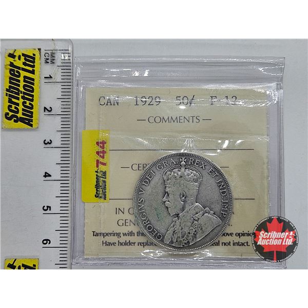 Canada Fifty Cent 1929 (ICCS Cert : F-12)