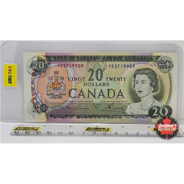 Canada $20 Bill 1969 : Lawson/Bouey #YB2719909