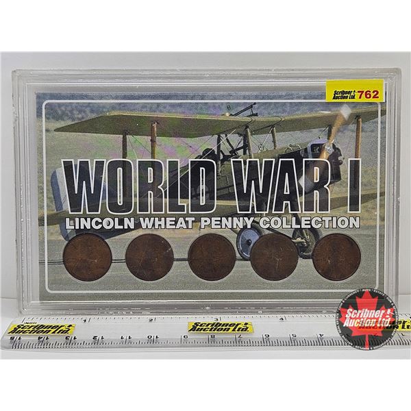 United States Minted Coin Set : World War I : Lincoln Wheat Penny Collection (Hardshell Case)