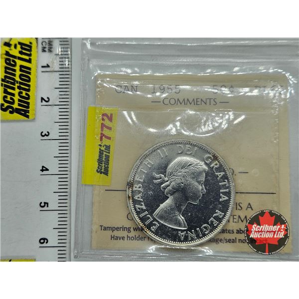 Canada Fifty Cent 1955 (ICCS Cert : PL65)