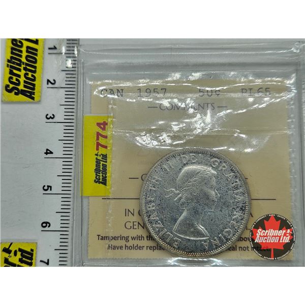 Canada Fifty Cent 1957 (ICCS Cert : PL65)