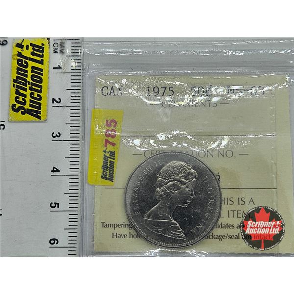 Canada Fifty Cent 1975 (ICCS Cert : MS-63)