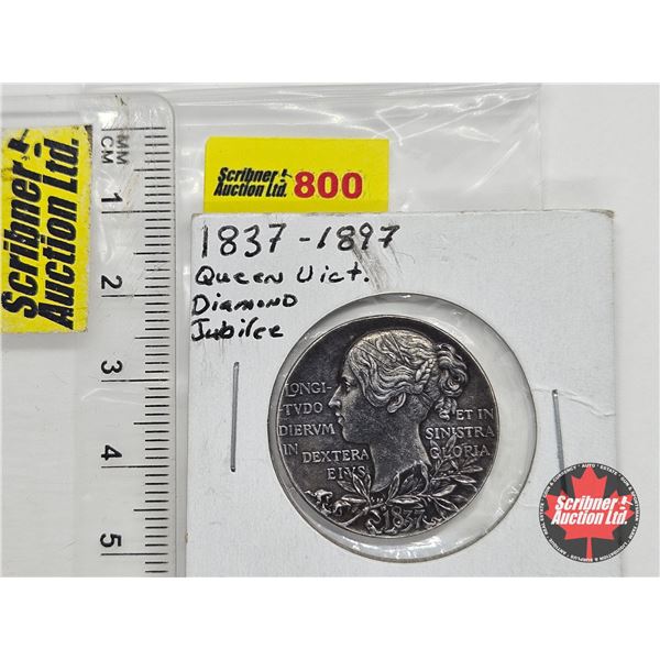 Commemorative Medallion : 1897 Queen Victoria Diamond Jubilee